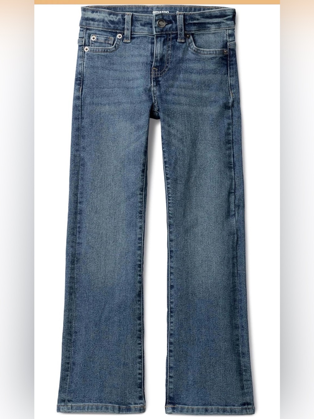 Essentials Kids boot cut Jeans in Medium Blue Wash